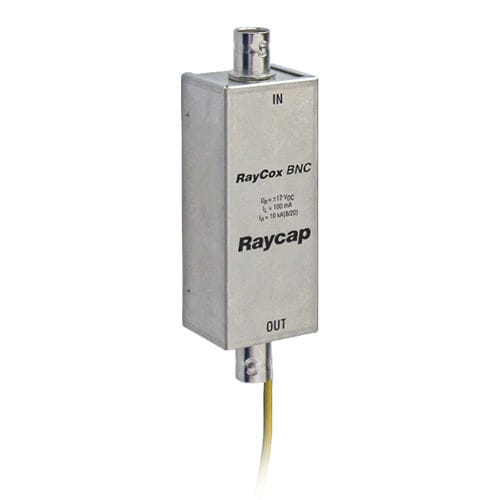 Protector de sobretensión categoría C1/C2/C3 - RayCox BNC - Raycap - para cable coaxial RF / para videovigilancia / compacto