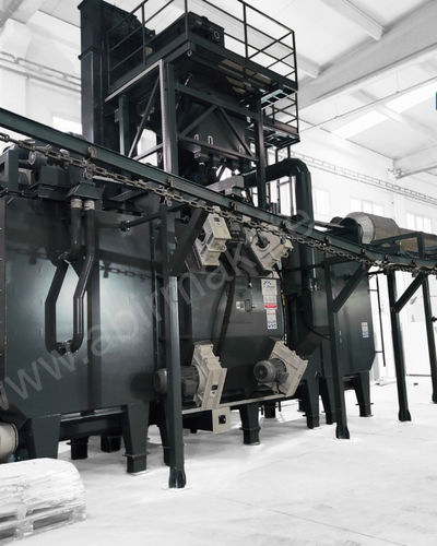 Granalladora de transportador aéreo - ABİR MAKİNE A.Ş. - de turbina / de chapas / para limpieza de superficies