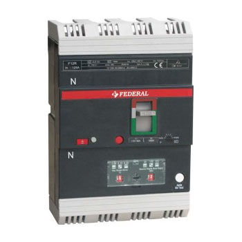 Disyuntor en caja moldeada - F12R series - Federal Elektrik - magnetotérmico / de fuga a tierra / 4 polos