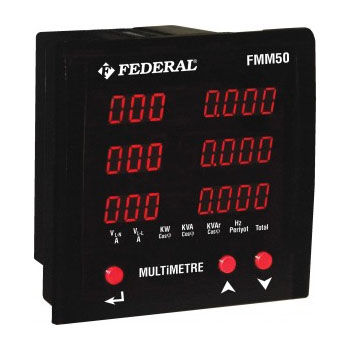 Multímetro digital - FMM50 series - Federal Elektrik - montado en panel