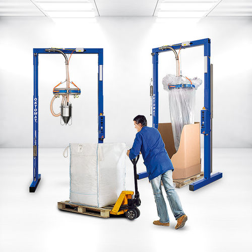 Estación de llenado de big-bag de productos a granel - Oktomat® ECO Classic - HELIOS Gerätebau für Kunststofftechnik GmbH - vibratoria / automática / con dispositivo de elevación