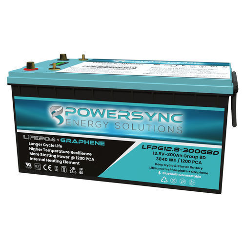 Batería LiFePO4 - LFPG12.8-300G8D - POWERSYNC Energy Solutions - prismática / 12 V / IEC