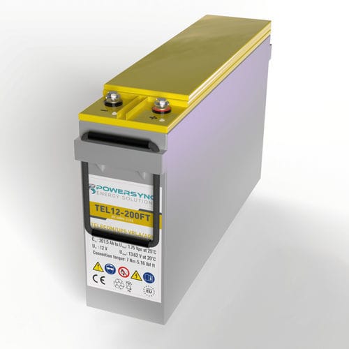 Batería VRLA - TEL12-200FT  - POWERSYNC Energy Solutions - prismática / 12 V / IEC