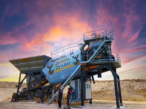 Planta de hormigón móvil - TURBOMIX-60 - Fabo Crushing Screening & Concrete Plants - automática / de 2 ejes