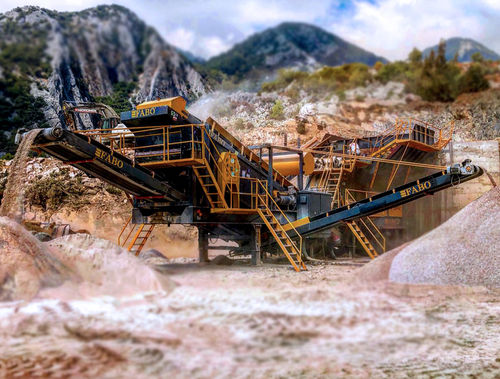 Unidad de machacado y cribado de impacto - PRO-100 - Fabo Crushing Screening & Concrete Plants - móvil / primaria / para mármol
