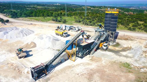 Planta de hormigón móvil - TURBOMIX-120 - Fabo Crushing Screening & Concrete Plants - automática