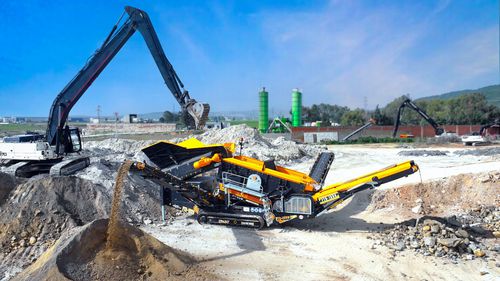 Cribadora scalper móvil - FTB-1550 - Fabo Crushing Screening & Concrete Plants - para carga pesada / con alimentador de cinta