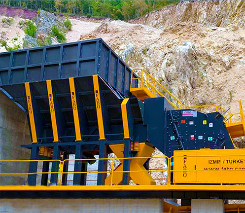 Machacadora de impacto - PDK-100 - Fabo Crushing Screening & Concrete Plants - estacionaria / primaria / alta capacidad