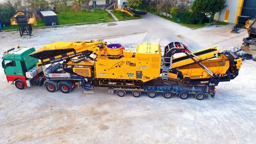 Unidad de machacado y cribado de cono - FTC-200S - Fabo Crushing Screening & Concrete Plants - móvil / con orugas / para piedras