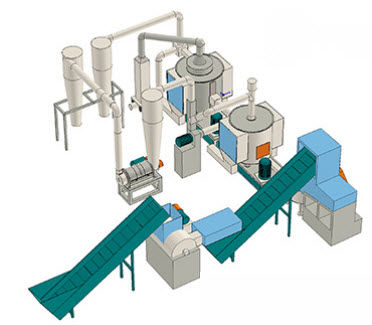 Línea de lavado en seco - PTC-500, PTC-1000 - Suzhou Polytec Machinery Co.,LTD - automática / para la industria del reciclaje