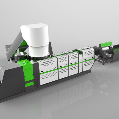 Granuladora con cabezal de anillo de agua - SJ series - Suzhou Polytec Machinery Co.,LTD - para desechos de plásticos / para la fabricación de granulados de plástico