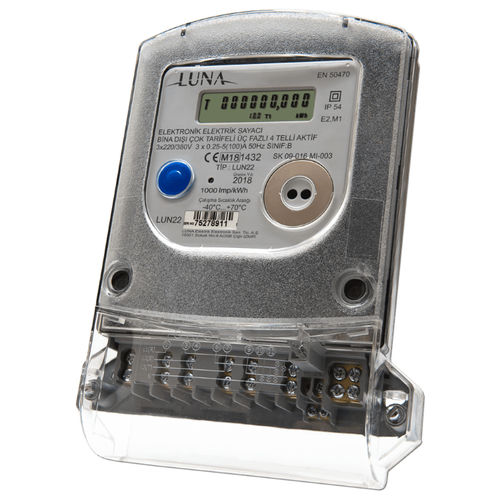 Contador de energía eléctrica trifásico - LUN22 - Luna Elektrik - de pared / 50 Hz / con pantalla LCD