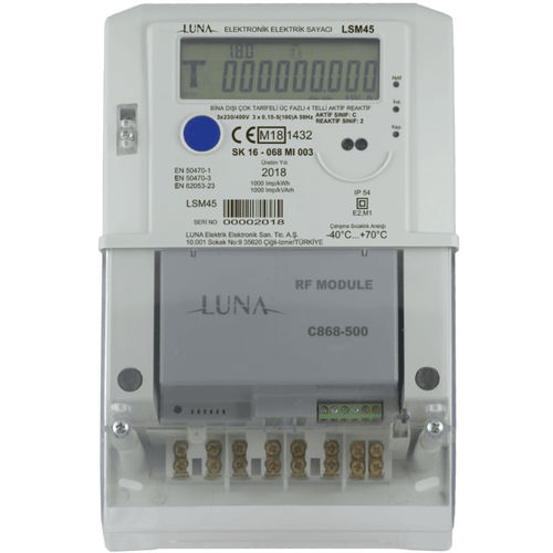 Contador de energía eléctrica trifásico - LSM45 - Luna Elektrik - de pared / RS-485 / 50 Hz