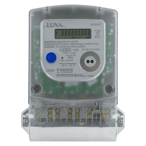 Contador de energía eléctrica trifásico - LUN21 - Luna Elektrik - de pared / 50 Hz / con pantalla LCD