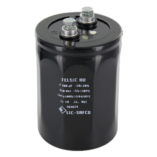 Condensador eléctrico electrolítico - FELSIC HV - EXXELIA - cilíndrico / de rosca / de alta potencia
