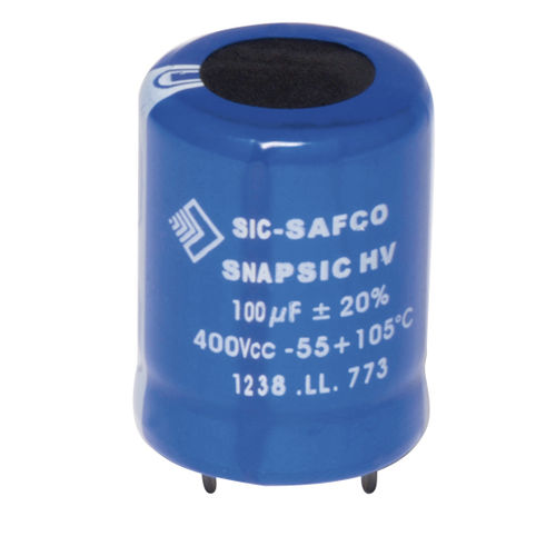 Condensador eléctrico de alta tensión - SNAPSIC HV - EXXELIA - electrolítico / cilíndrico / de filtrado