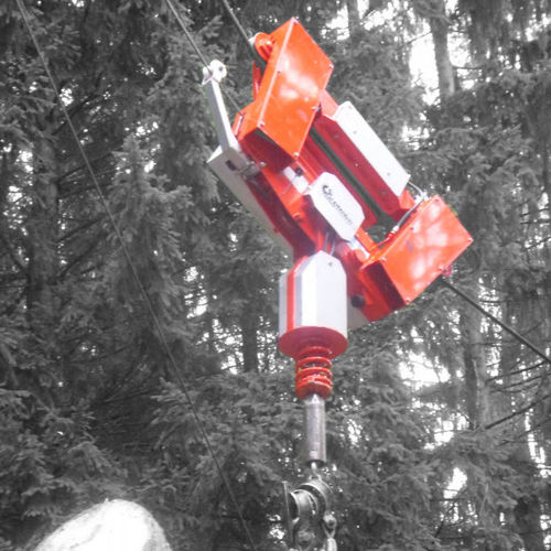 Aparejo para transporte por cable aéreo - HT 30 - greifenberg teleferiche - para descarga de madera en ascenso y descenso