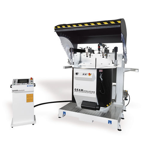 Máquina de corte de cuchilla - MANTA 850 E - geam evolution srl - para aluminio / para PVC / de perfiles