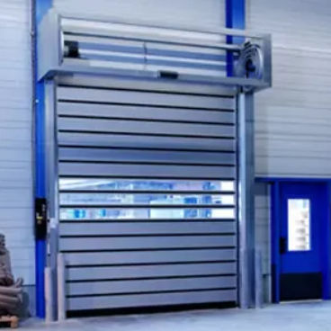 Puerta espiralada - RRD-Alu - Shanghai Kenvo Door Co., Ltd - de aluminio / industrial / para interior