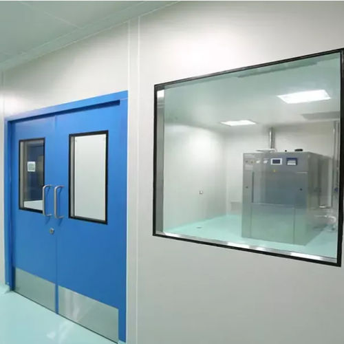 Puerta para sala blanca - Shanghai Kenvo Door Co., Ltd - abatible / de metal / de caucho