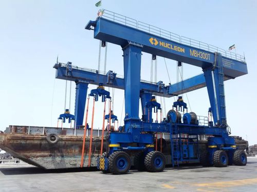Pórtico con neumáticos - MBH - Nucleon (Xinxiang) Crane Co., Ltd. - para aplicaciones marinas / de riel doble / hidráulico