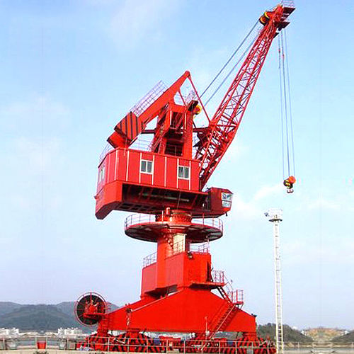 Grúa en riel - Nucleon (Xinxiang) Crane Co., Ltd. - de pluma articulada / de brazo amantillable / para aplicaciones offshore
