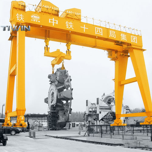Pórtico en riel - Nucleon (Xinxiang) Crane Co., Ltd. - para obra de elementos prefabricados / para el metro / para taller
