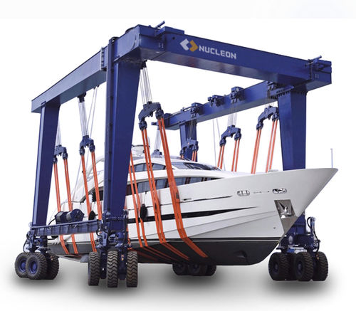 Pórtico con neumáticos - MBH - Nucleon (Xinxiang) Crane Co., Ltd. - para aplicaciones marinas / de riel doble / hidráulico