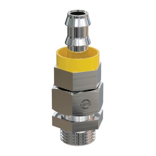 Racor giratorio hidráulico - HPS International - para aceite / para tubo push-to-lock / de latón niquelado