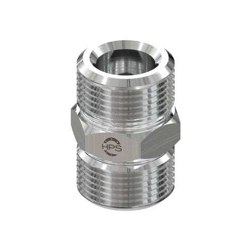 Empalme con doble rosca - HPS International - de acero / hexagonal / recto