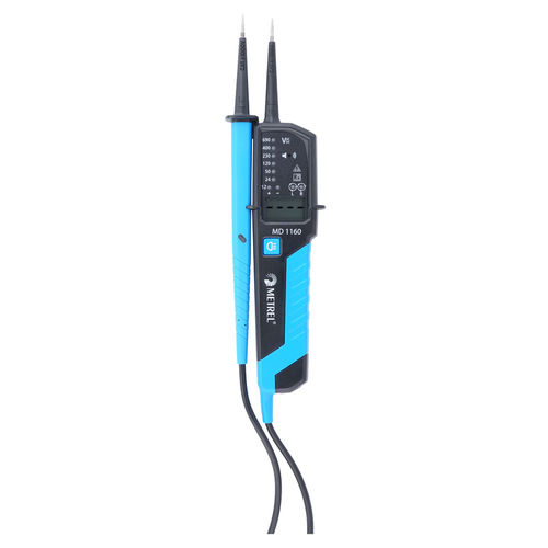 Comprobador de tensión - MD 1160 LCD - METREL - de continuidad / de fases / de fase