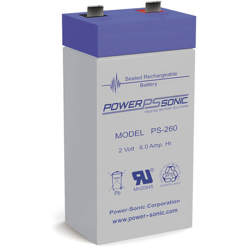 Batería VRLA - PS-260 - Power-Sonic - rectangular / 2 V / para ondulador