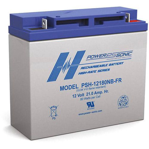 Batería VRLA - PSH-12180FR - Power-Sonic - rectangular / 12 V / para ondulador
