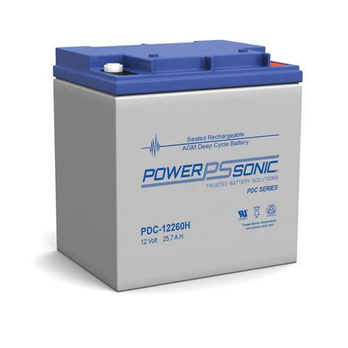 Batería de ciclo profundo - PDC-12260H - Power-Sonic - VRLA / rectangular / 12 V