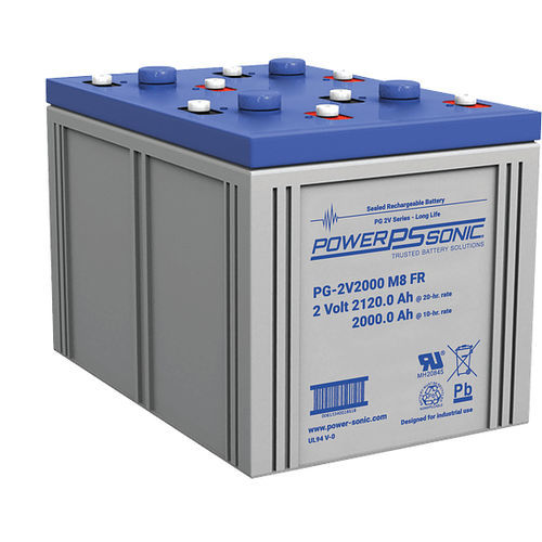 Batería VRLA - PG-2V2000 FR - Power-Sonic - rectangular / 2 V / para ondulador