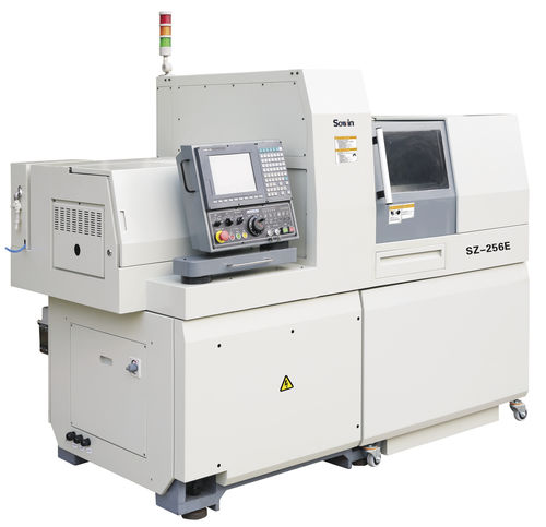 Torno tipo suizo CNC - SZ-256E - Shenzhen Sowin Precision Machine Tool Co., Ltd - 6 ejes / universal / de 2 husillos