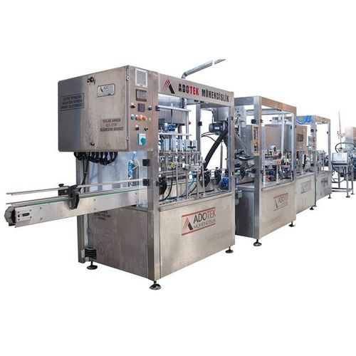 Llenadora taponadora etiquetadora servocontrolada - ADK 301 - Adotek Machine - automática / para alimentos / para productos cosméticos