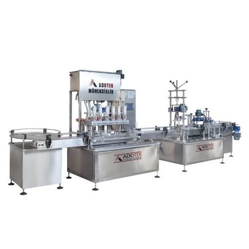 Llenadora taponadora etiquetadora automática - ADK 308 - Adotek Machine - de botellas / para zumo de frutas / para vidrio