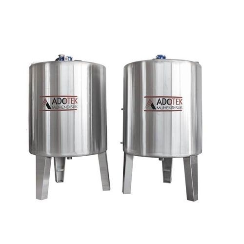 Cuba de almacenaje - ADK 317 - Adotek Machine - de acero inoxidable / cilíndrica / industrial