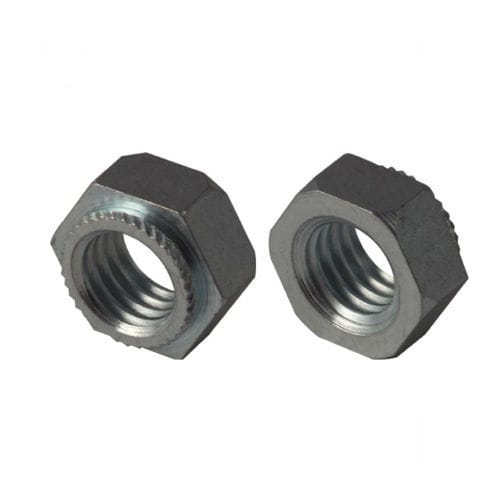 Tuerca hexagonal - K series - FIXI - autofrenadas / de acero zincado / roscada