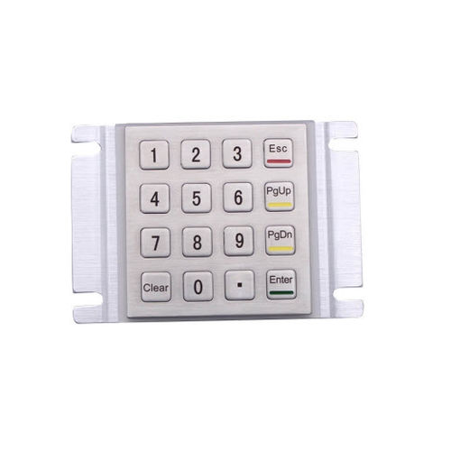 Teclado numérico 16 teclas - D-8203K - ShenZhen DAVO Electronics Co., Ltd - empotrable / de acero inoxidable / USB