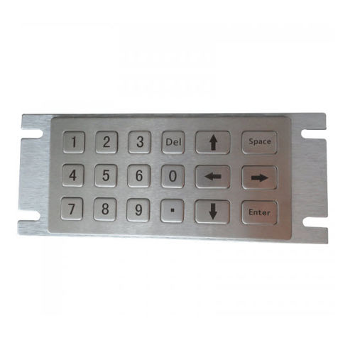 Teclado numérico 18 teclas - D-8206 - ShenZhen DAVO Electronics Co., Ltd - empotrable / de acero inoxidable / de aleación