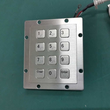 Teclado numérico 12 teclas - D-8208D - ShenZhen DAVO Electronics Co., Ltd - empotrable / de metal / de acero inoxidable