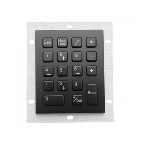 Teclado numérico 18 teclas - D-8212B - ShenZhen DAVO Electronics Co., Ltd - empotrable / de metal / de acero inoxidable