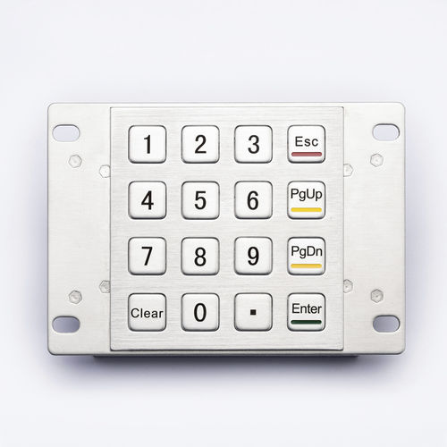 Teclado numérico 16 teclas - D-8203 - ShenZhen DAVO Electronics Co., Ltd - empotrable / de metal / de acero inoxidable