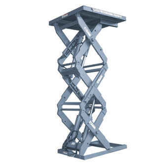 Mesa elevadora de triple tijera - Jinan Gradin Machinery Co., Ltd. - hidráulica / estacionaria / para cargas pesadas