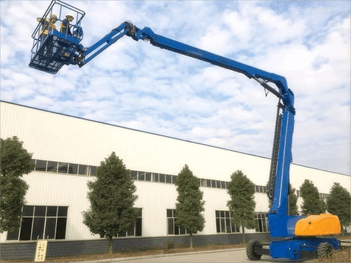 Cesta articulada diésel - G-RZ47 - Jinan Gradin Machinery Co., Ltd. - con ruedas