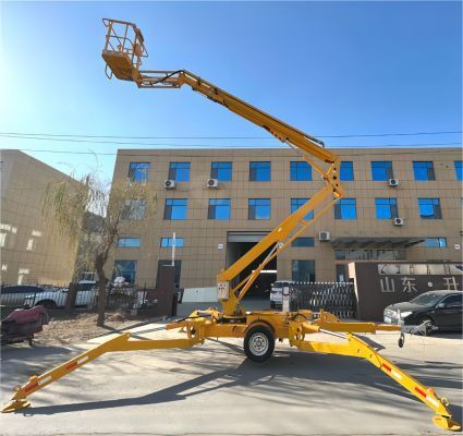 Cesta telescópica de tracción - G-GBT-20 - Jinan Gradin Machinery Co., Ltd. - híbrida / gasolina / eléctrica