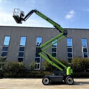Cesta articulada eléctrica - G-V18 - Jinan Gradin Machinery Co., Ltd. - con ruedas / para obra / compacta
