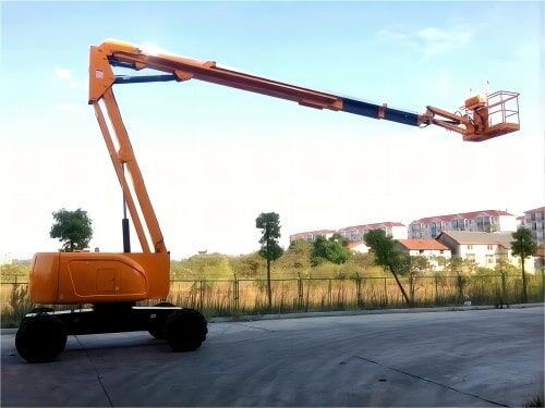 Cesta articulada diésel - G-RZ28 - Jinan Gradin Machinery Co., Ltd. - con ruedas / de exterior / para obra